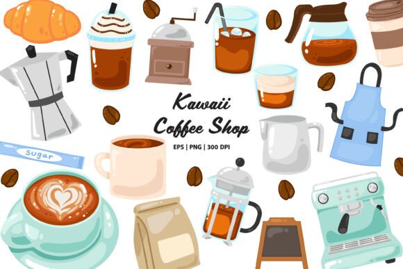 Cute Espresso Coffee Shop Clipart PNG Guide