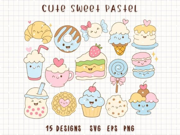 Cute Sweet Pastel Dessert Clipart: A Strategic Asset for Brand Positioning and Creative Efficiency
