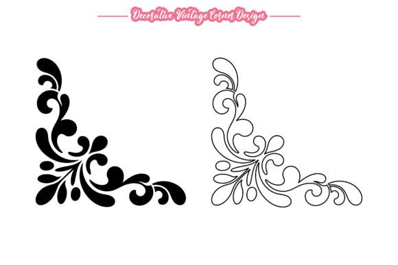 Elegant Vintage Floral Corner Border: A Timeless Design Asset for Modern Creators
