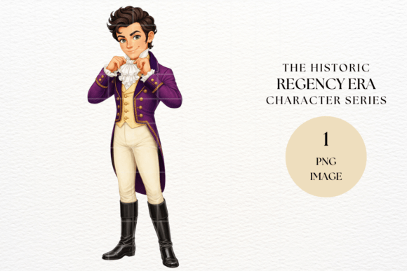 Elevate Your Designs with Regency Era Gentleman Clipart