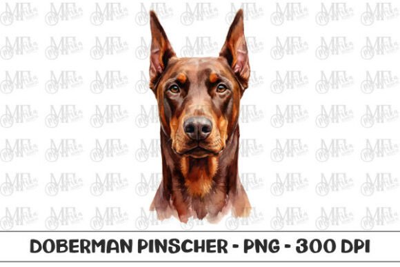 Elevating Creative Projects with a Doberman Pinscher Watercolor Portrait