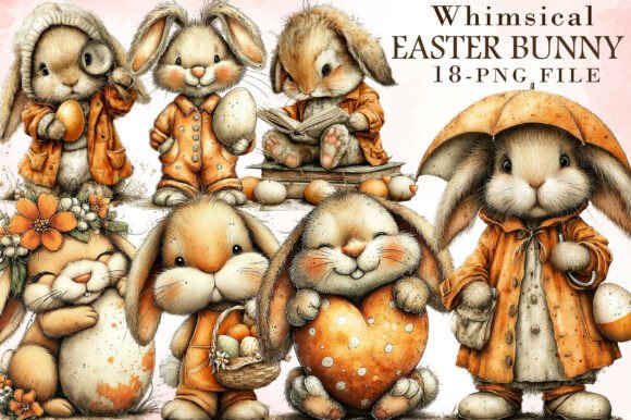 Enhancing Spring Design Projects with Easter Bunny Whimsical Clipart