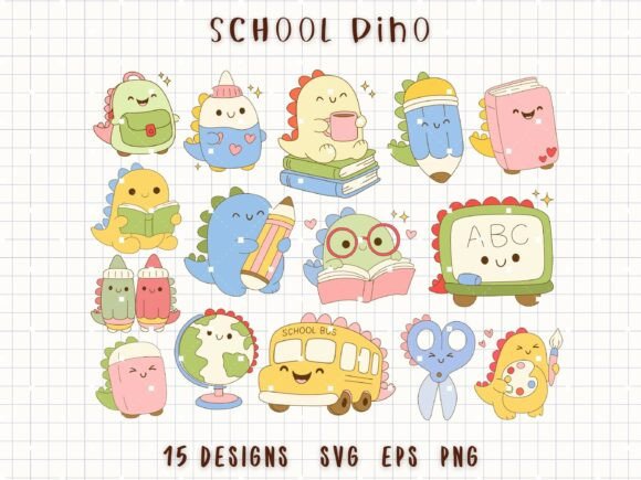 Evaluating the School Dino SVG Back to School Dinosaurs Bundle for Educational and Craft Projects