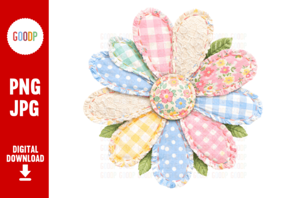 Integrating Patchwork Flower Floral Shabby Chic PNG into Your Creative Workflow