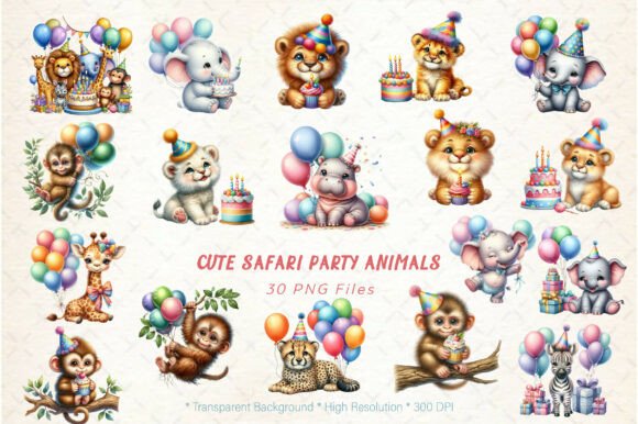 Integrating the Cute Safari Party Animals Clipart Bundle into Your Creative Workflow