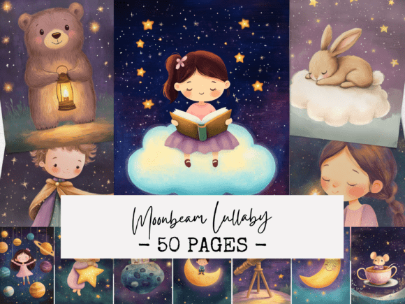 Moonbeam Lullaby Junk Journal Pages Guide