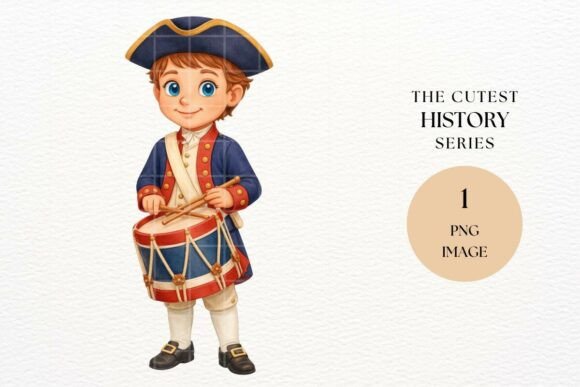 Revolutionary War Drummer Boy Clipart