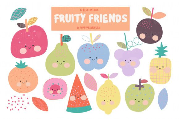 Strategic Visual Communication with the Fruity Friends Clipart Set