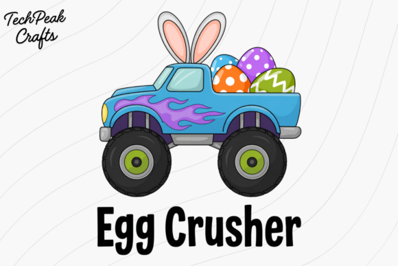 Strategic Visual Positioning with the Egg Crusher Easter Truck PNG