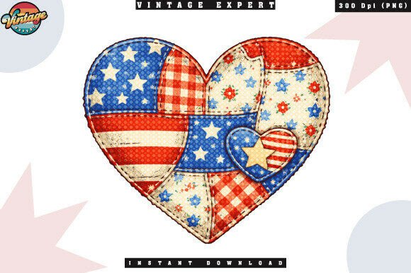 Understanding the USA Patriotic Patchwork Heart PNG: A Guide to Digital Crafting for Independence Day